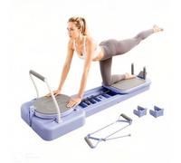 Planche de Pilates, planche d'entraînement abdominale multifonctionnelle, machine à réformer Pilates, ensemble de pilates pliable à domicile, équipement de pilates à rebond automatique, 300 kg, violet