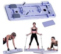 Planche de Pilates pliable for entraînement à domicile, planche coulissante for une mise en forme complète du corps et des entraînements intégrés(Blue)