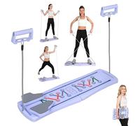 Planche de pilates pliante, planche abdominale multifonctionnelle pour entraînement à domicile, entraîneur de base portable avec poignée antidérapante, équipement de pilates pour planche, crunch, plus