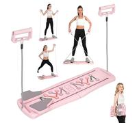 Planche de pilates pliante, planche abdominale multifonctionnelle pour entraînement à domicile, entraîneur de base portable avec poignée antidérapante, équipement de pilates pour planche, crunch, plus