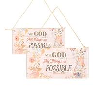 Planche de Plaque Suspendue en Bois | 2pcs Météo - Panneau de Plein air pour la Boutique/café/Maison | Pendentif décoratif de Style rétro avec Corde | Art imprimé Vif