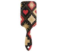 Planche de poker rouge et noire pour massage des cheveux lisses conçu pour masser le cuir chevelu pour les cheveux fins avec poignée ergonomique cepillo para peinar