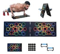 Planche de pompes 24 en 1 multifonction pliable et portable pour entraînement de fitness - Support de pompes - Planche d'exercices - Planche de musculation, exercices à la maison