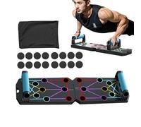 Planche de pompes pliable, système de support d'exercices abdominaux, 101,6 cm, 50,8 cm, 17,8 cm, bases d'entraînement complète, ciblage musculaire codé pour la maison et les voyages, entraînements de