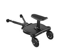 Planche de poussette - Pied de lit 2 en 1 - Siège de poussette pliable | Planche universelle pour poussette, dispositif de conduite sur roues avec siège amovible, planche coulissante pour pied de lit