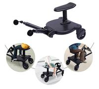 Planche de poussette universelle avec siège et marchepied pour poussette - Design à deux roues à 360 ° - Jusqu'à 55 kg - Accessoires de poussette - Compatible avec toutes les poussettes