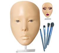 Planche de pratique de maquillage en silicone réutilisable pour sourcils, eye-liner débutant, blanc