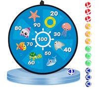 Planche de Précision Portable, Ensemble de Cible avec 12 Boules Collantes, Jeux de Sports pour Fêtes en Intérieur et en Extérieur pour Enfants de 3 Ans, Garçon et Fille Ocean Recognition