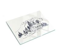 Planche de préparation 30x40 cm | Avec impression | Polyvalente | Pissenlits Et Rosée | Surface lisse | Antidérapant | Facile à laver | Design moderne