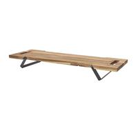 Home Deco Factory – Planche de présentation Acacia 55 cm – Naturel – Pieds métal noir