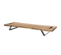 Home Deco Factory – Planche de présentation Acacia 55 cm – Naturel – Pieds métal noir