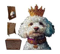 Planche de Puzzle Artisanale pour Animaux de Compagnie, Ensemble de Jeu Relaxant pour l', défi d'ajustement d'animaux en Bois sculpté avec système de pièces imbriquées, kit d'activités de Puzzle