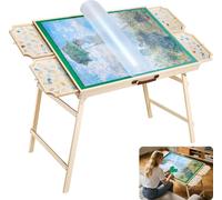 Planche de puzzle VEVOR 1500 pièces avec 5 tiroirs & couvercle & pieds pliables & angle d'inclinaison réglable, table de puzzle (865 x 635 mm) pour adultes, système de rangement de puzzle Puzzle Board