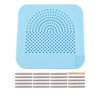 Planche de quilling en papier, planche de guidage de quilling, planche d'enroulement de papier avec tiroir de rangement et 20 épingles pour travaux manuels, fabrication de (Bleue)