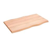 Planche de rechange en bois de chêne massif non traité pour salle à manger, bureau, artisanat, maison ou usage commercial (60 x 40 x 4 cm)