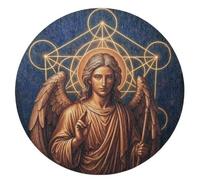 Planche de Recharge Métatron Chrizeltia - Fabrication Artisanale dans les Hautes-Pyrénées par le Chaman Christophe Duculty - Plaque Énergétique en Géométrie Sacrée pour Recharger Pierres et Cristaux