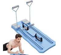 Planche de réformateur de pilates compacte, pliable pour entraînement à domicile, machine de pilates portable, planche d'exercice multifonctionnelle à domicile (bleu)