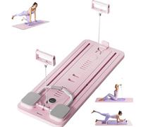 Planche de réformateur de pilates pliable avec rouleau abdominaux, machine d'exercice abdominale, planche de pilates multifonction pour entraînement à domicile, entraînement complet du corps, planche
