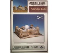Planche de Schreiber Maquette en carton Reichstag Berlin