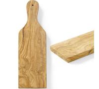 Planche de service en bois d'olivier avec poignée 350 x 120 x 18 mm - Hendi