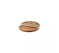 Planche de service Tapas ronde en acacia avec aimants 33x33x2 cm Point virgule
