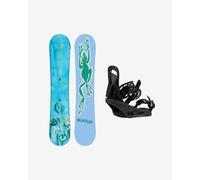 Planche de snowboard Burton Blossom Camber bleu ciel + Fixations de snowboard Burton Citizen Re:Flex noir femme - 158