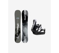 Planche de snowboard Burton Instigator Camber gris + Fixations de snowboard Burton Freestyle Re Flex noir - 160