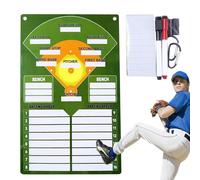 Planche de softball pour pirogue - Planche à pince de baseball effaçable - Guide pédagogique magnétique | tactique de stratégie double face | Ardoise de gestion de tournoi de compétition