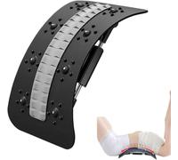 planche de soutien lombaire,back support board,back stretcher,tendeur etireur lombaire,botanéco planche de soutien lombaire,planche de soutien lombaire pour maigrir,tendeur lombaire réglable-Black