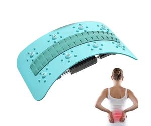 Planche de soutien lombaire, planche de soutien lombaire réglable avec masseur magnétique | Équipement d'étirement de la colonne vertébrale pour salle de sport, appartement, dortoir, bureau, salon