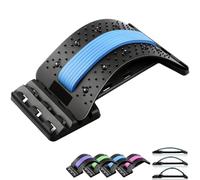 Planche de Soutien Lombaire Réglable 4 Niveaux, Support Lombaire & Étireur Lombaire pour Soulagement du Dos, Décompression Vertébrale, Pour Les Travailleurs De Bureau SéDentaires (Bleu)