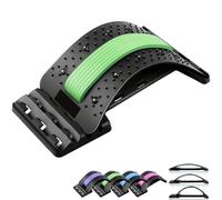 Planche de Soutien Lombaire Réglable 4 Niveaux, Support Lombaire & Étireur Lombaire pour Soulagement du Dos, Décompression Vertébrale, Pour Les Travailleurs De Bureau SéDentaires (Vert)