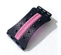 Planche de soutien lombaire réglable, correcteur de posture et masseur du dos, planche d'étirement pour soulager la douleur et aligner la colonne vertébrale (rose)