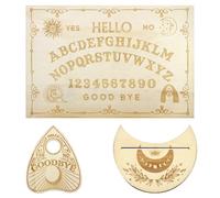Planche de Spirit Board en Bois Classique avec Goutte et Instructions Détaillées,Planche Ouija,Table de Ouija,Planche de Ouija,Communication avec Les Esprits et Exploration de l'Au-delà