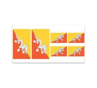 Planche De Stickers Drapeau Bhoutan - Z164