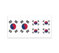 Planche de Stickers Drapeau Corée du Sud - Z186