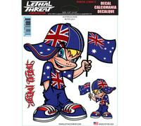 Planche de stickers Lethal Threat AUSTRALIA DUDE 150x200mm LT88413
