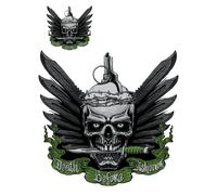 Planche de stickers Lethal Threat MINI DEATH BEFORE DISHONOR 60x80mm