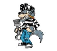 Planche de stickers Lethal Threat MINI FTW WOLF 60x80mm