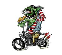 Planche de stickers Lethal Threat MINI HARDCORE BIKER MONSTER 60x80mm