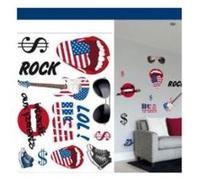 Planche de stickers muraux Etats Unis Incolore G