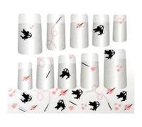 Planche de Stickers Nail Art - Thème : Amour Cupidon Noir G