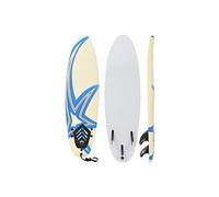 vidaXL Planche de surf 170 cm – Bleu et crème – Paddle sport nautique