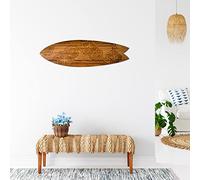 Planche de surf décorative, impression sur alu-dibond, déco murale, Planche de surf déco Fleur d'iris sur bois, 100x30 cm