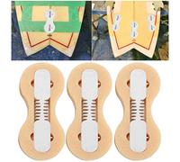 Planche de Surf FCS Fusion, 3 pcs Fin Box Plug Ailerons de Planche de Surf Surf Fin FCS Plugs Ailerons Noirs Raccords à rainure arrière Plastique Robuste et Durable (Blanche)