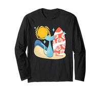 Planche de Surf Funny Atomic Surf Cat Mid Century Modern Vibe et Planche de Surf Manche Longue