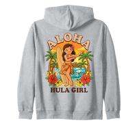 Planche de Surf rétro Hawaï Hula Girl Aloha Tropical Beach Sunset Sweat à Capuche