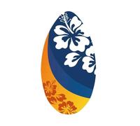 Planche de Surf Skimboard en Fleurs 94cm Bois