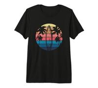 Planche de Surf Surfer Beach Palms Waves Surfing Boy Girl T-Shirt Haut de Gamme