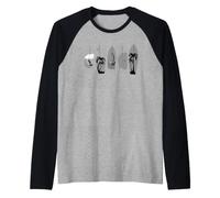 Planche de Surf Vintage Classique rétro Manche Raglan